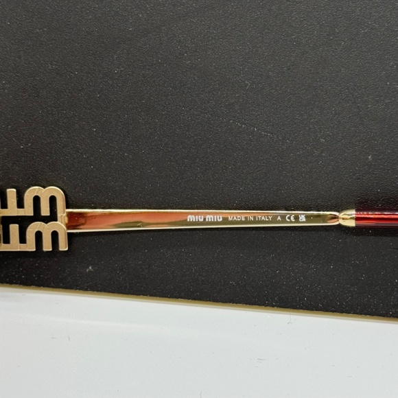 NEW MU54ZS ZVN50D MIU MIU WOMEN SUNGLASSES MU 54ZS ZVN50D GOLD SMU54Z MIU MIU - Picture 9 of 10